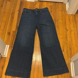 J. CREW Denim Trouser Wesly Wash Wide Leg Jeans Women’s Size 31 BM845